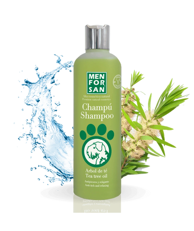 Menforsan Tea Tree Oil Shampoo - шампоан приготвен с чаено дърво,за кучета с проблеми с раздразнена кожа 300 мл.