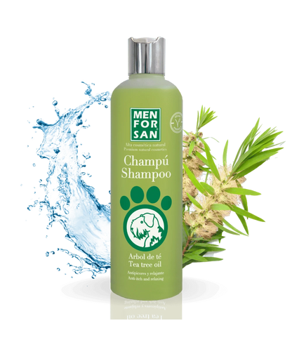 Menforsan Tea Tree Oil Shampoo - шампоан приготвен с чаено дърво,за кучета с проблеми с раздразнена кожа 300 мл.