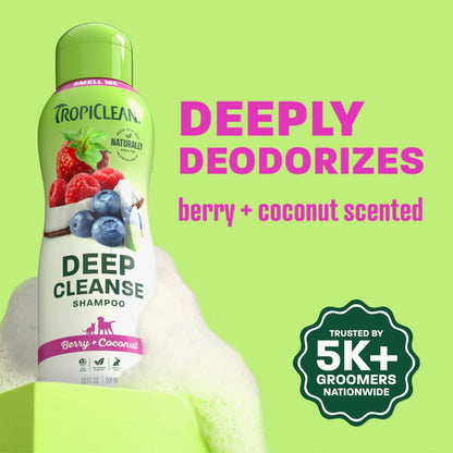 TropiClean Berry and Coconut Deep Cleansing Shampoo - шампоан за кучета и котки 355 мл