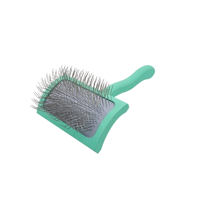 Tauro Pro Line Curved Wooden Brush M - извита дървена четка 6,1 / 19 см, зелен