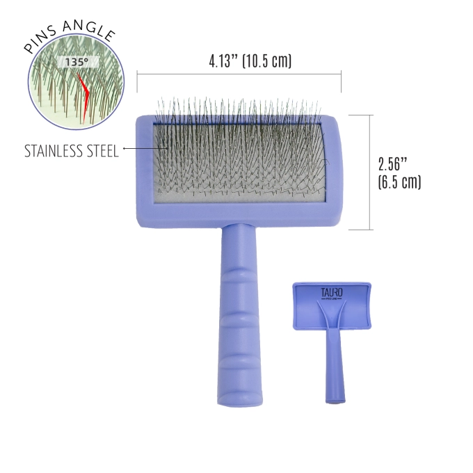 Tauro Pro Line Plastic Brush M - пластмасова четка с тънки и меки зъби 4 / 23 / 2 см, лилав