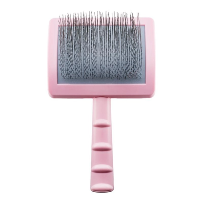 Tauro Pro Line Brush L - пластмасова четка с тънки и меки зъби 17,5 / 10,6 / 6,2 см, розов