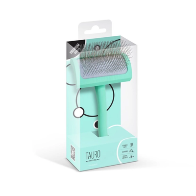 Tauro Pro Line Curved Wooden Brush M - извита дървена четка 6,1 / 19 см, зелен