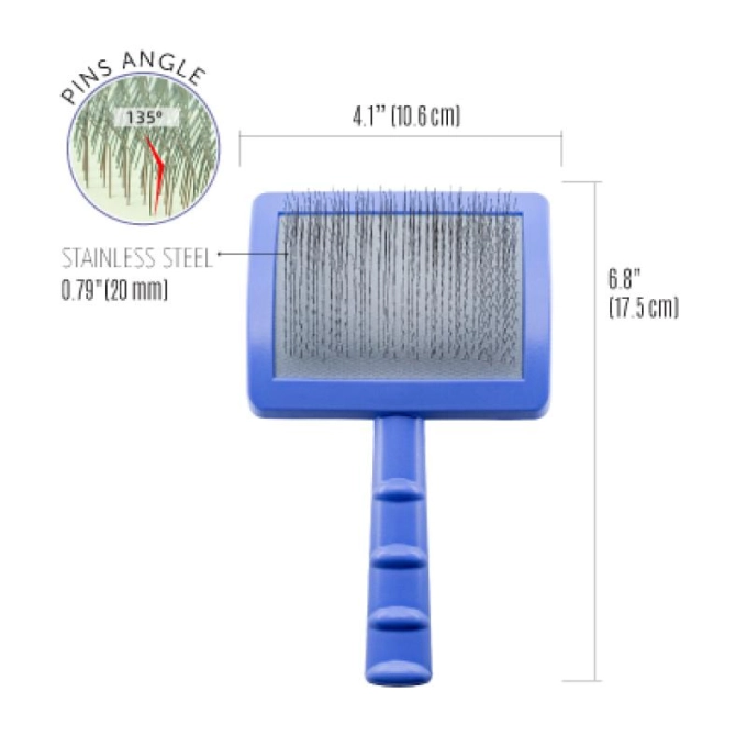 Tauro Pro Line Plastic Brush L - пластмасова четка с тънки и меки зъби 17,5 / 10,6 / 6,2 см, лилав