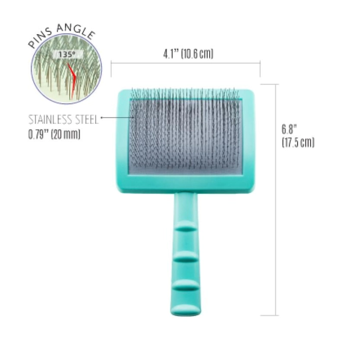 Tauro Pro Line Brush L - пластмасова четка с тънки и меки зъби 17,5 / 10,6 / 6,2 см, зелен