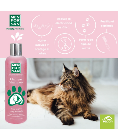 Menforsan Very Smooth Shampoo - котешки шампоан, подходящ за всички видове козина 300 мл.