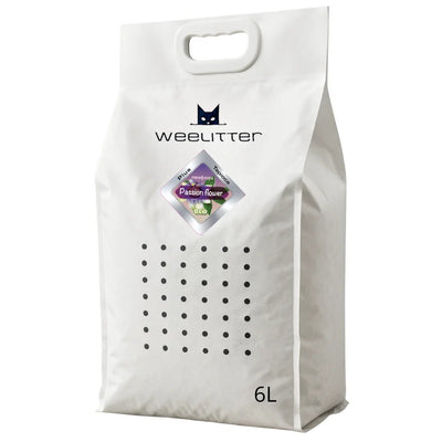 WeeLitter Plus - екологична котешка тоалетна от соя и тапиока с аромат пасифлора 6 л