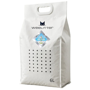 WeeLitter Plus - екологична котешка тоалетна от соя и тапиока с аромат млечен шейк 6 л