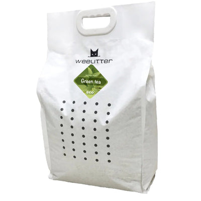 WeeLitter Green Tea - екологична котешка тоалетна от соя с аромат на зелен чай