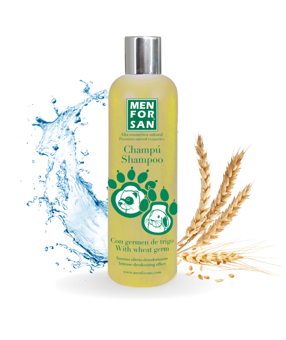 Menforsan Wheat Germ Shampoo for Ferrets - шампоан с естествени пшенични зародиши и дезодорантни свойства за декоративни порчета 300 мл.