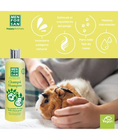Menforsan Wheat Germ Shampoo for Ferrets - шампоан с естествени пшенични зародиши и дезодорантни свойства за декоративни порчета 300 мл.