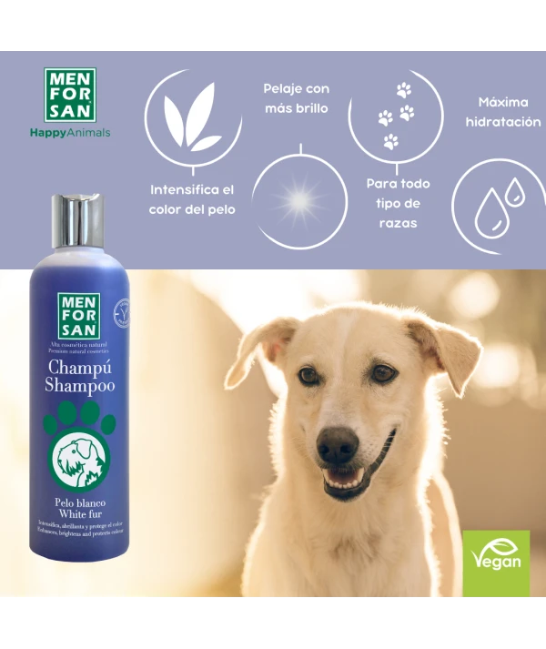 Menforsan White fur Shampoo - за кучета с бели или светли нюанси на козината 300 мл
