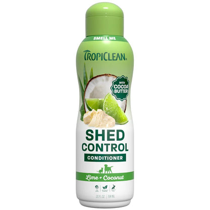 TropiClean Lime and Cocoa Butter Shed Control Conditioner for Pets - балсам за контрол на падащата козина при кучета и котки 355 мл